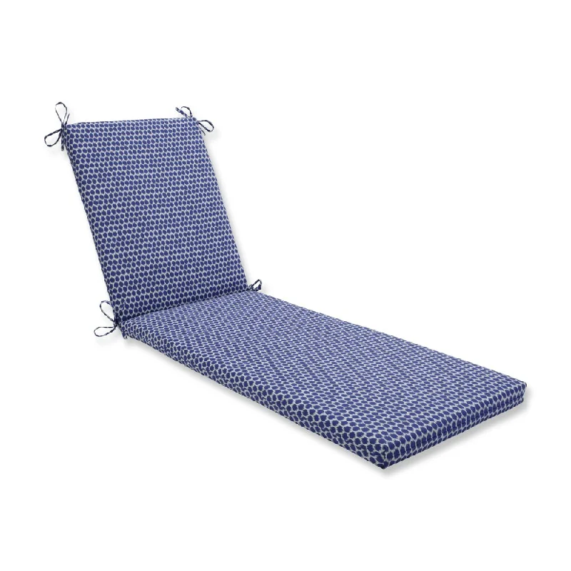 Shop and Save Pillow Perfect Outdoor/Indoor Seeing Spots Navy Chaise Lounge Cushion 80x23x3