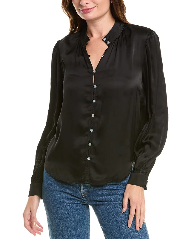 Unmissable Offer Bella Dahl Shirred Button Up Blouse