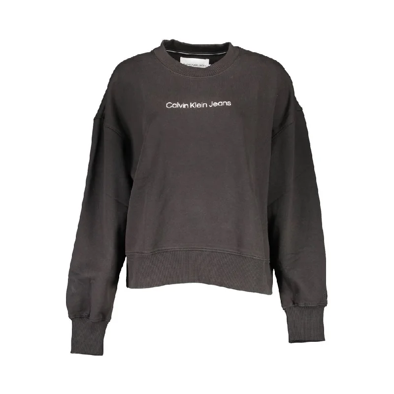 Limited Availability Calvin Klein Elegant Long Sleeve Crew Neck Women's Sweatshirt