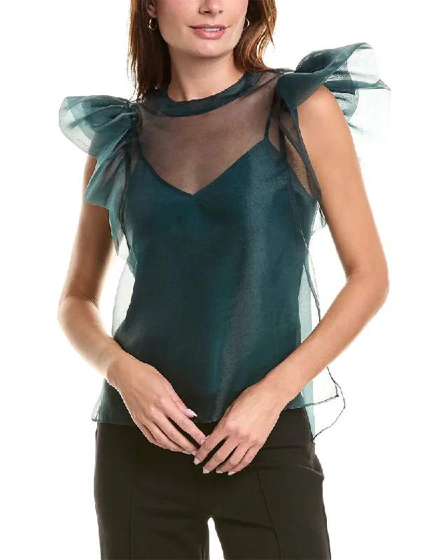 Deal Dash SIMKHAI Corina Ruffle Organza Top