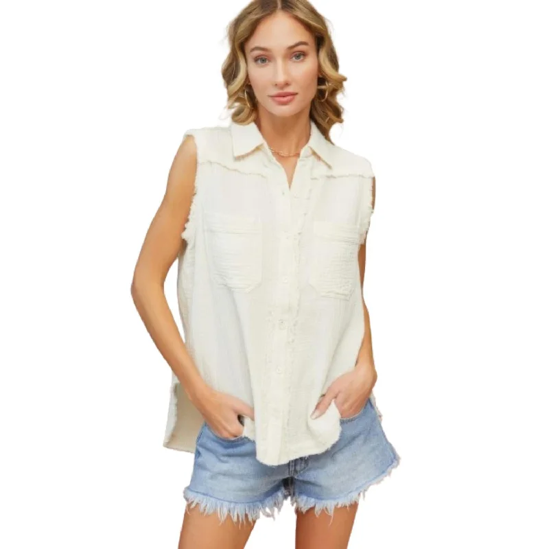 Grand Opening Sale Washed Cotton Gauze Shirt