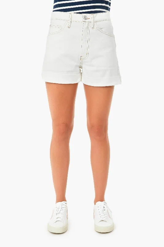 Don't Miss Ecru High Rise Cuff Short
