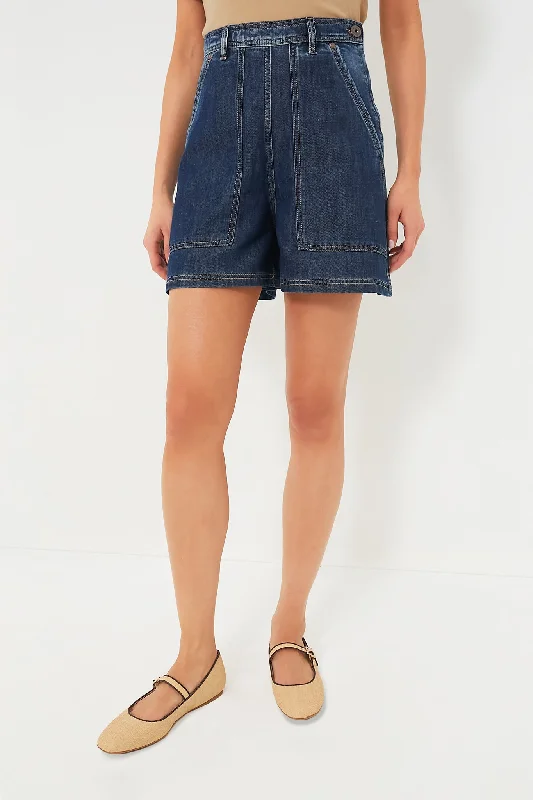 Can't Be Beat Navy Used Dark Elica Shorts
